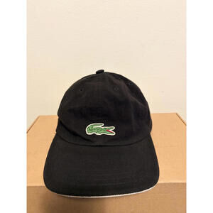 Lacoste Croc Cotton Adjustable Black Cap